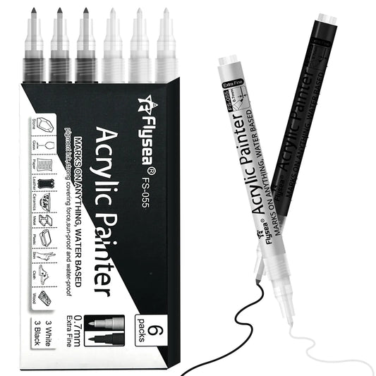 Flysea Black White 6 Pack