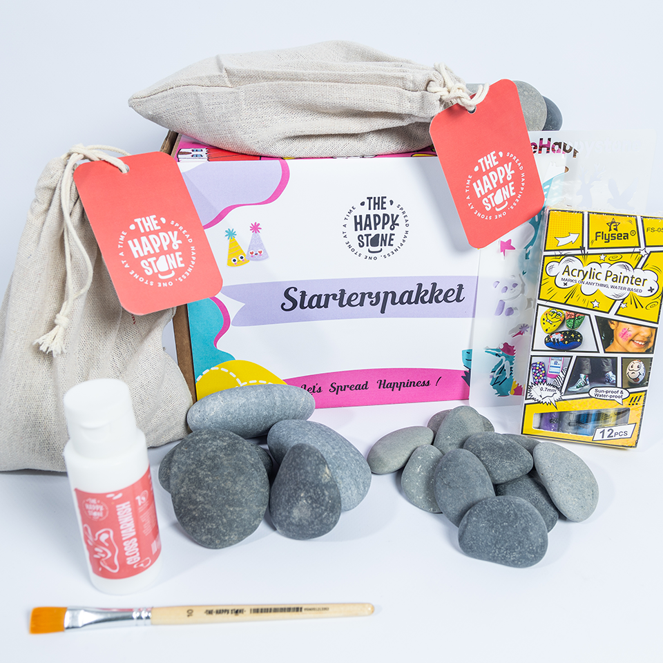 Starterpaket Happy Stones | All-in-1 | Steine ​​bemalen 